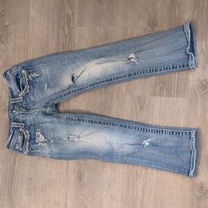 Miss me distressed cuffed Capri size 24